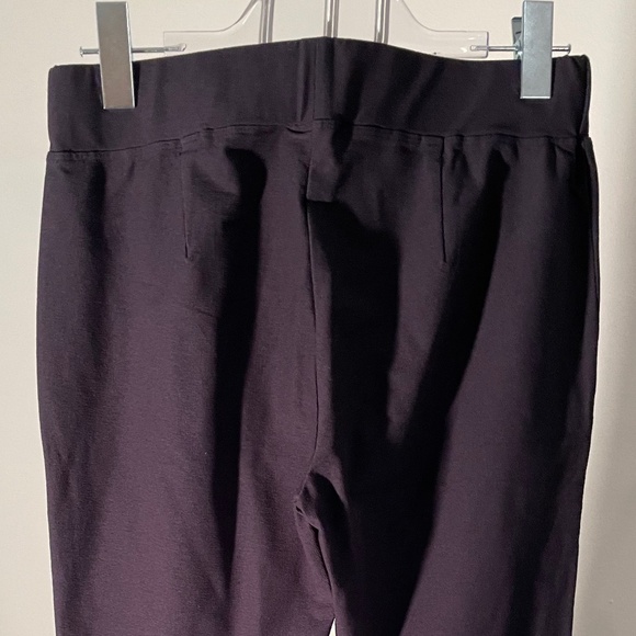 NWT Eileen Fisher Slim Cropped elastic waist Pant washable crepe in Ink XS - Picture 4 of 7